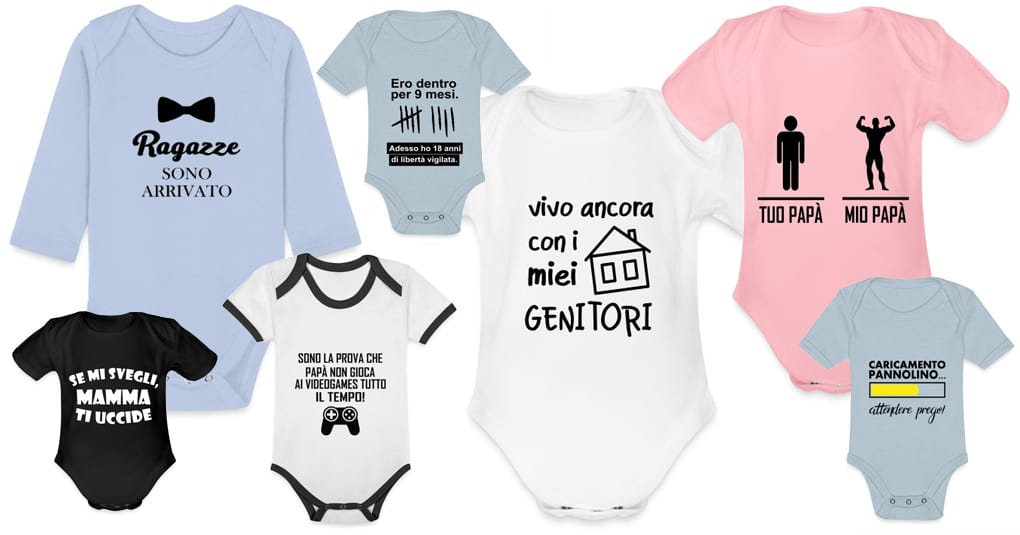 Body per Neonati con Frasi Divertenti