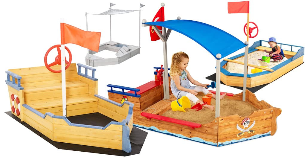 Sabbiera a forma di Nave per Bambini